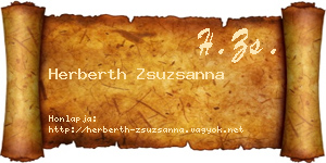 Herberth Zsuzsanna névjegykártya